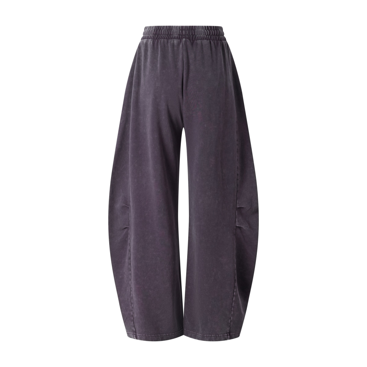 320GSM Heavyweight Cotton Slub Snow Wash Curved Leg Pants Vintage Purple