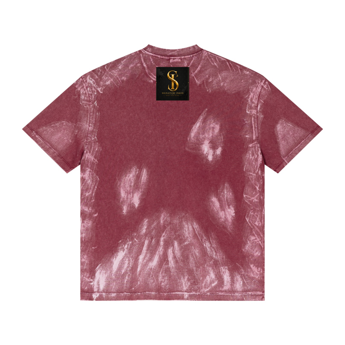 260GSM Unisex Painted Pigment-Wash T-shirt Vintage Red