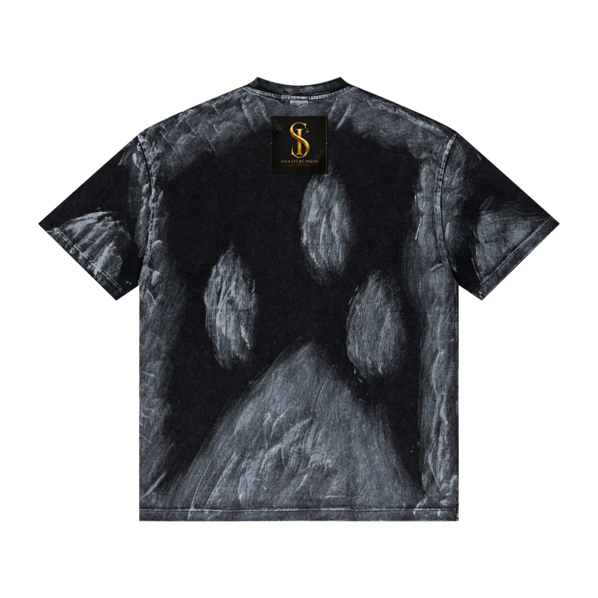 260GSM Unisex Painted Pigment-Wash T-shirt Snowflake Grey