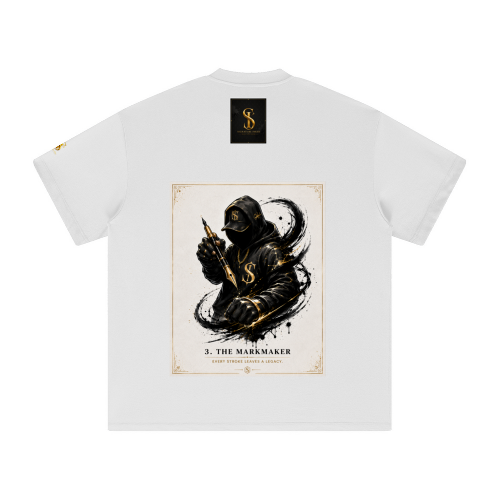 305GSM Unisex FOG Earth-Tone 20-Color Drop-Shoulder T-shirt White
