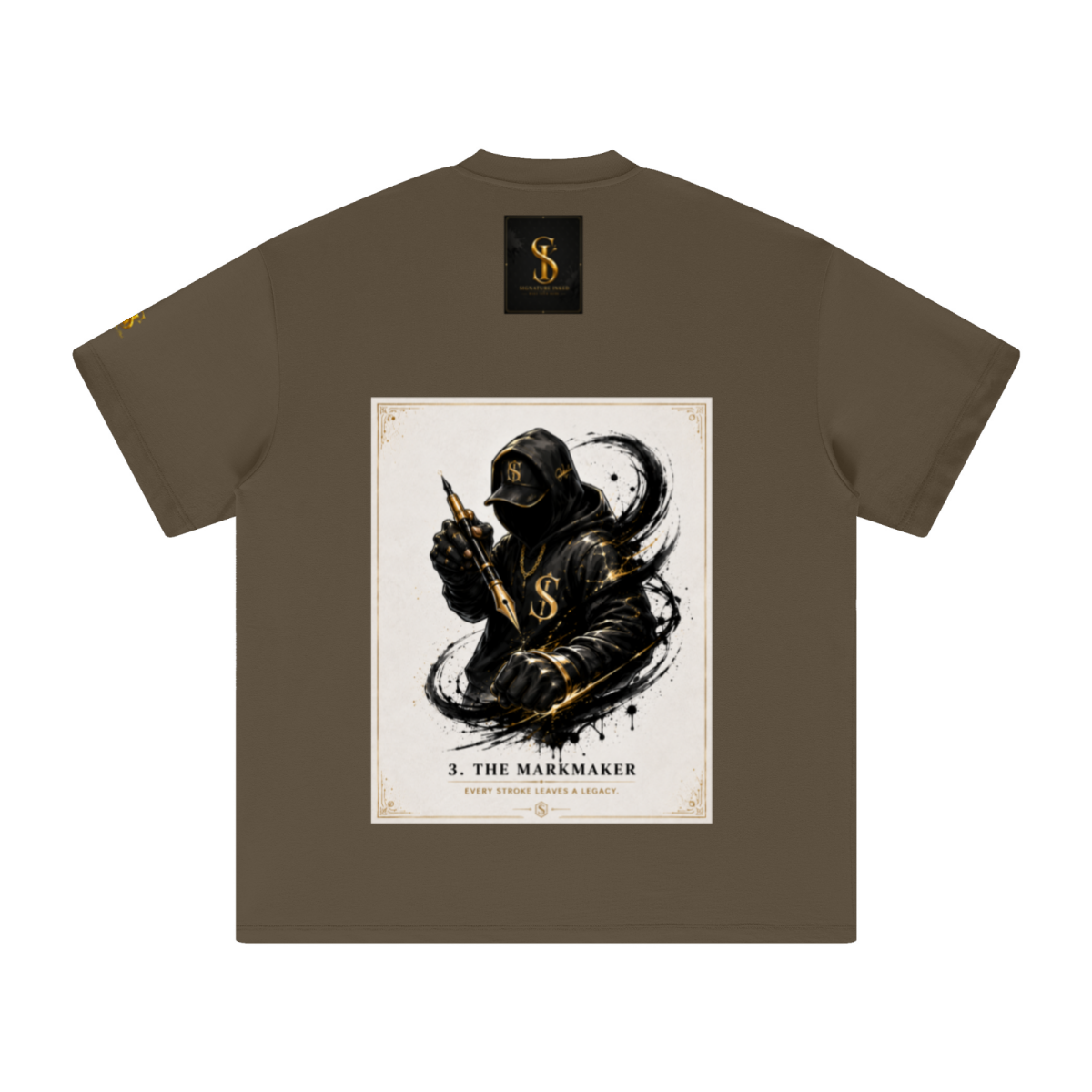 305GSM Unisex FOG Earth-Tone 20-Color Drop-Shoulder T-shirt Brown