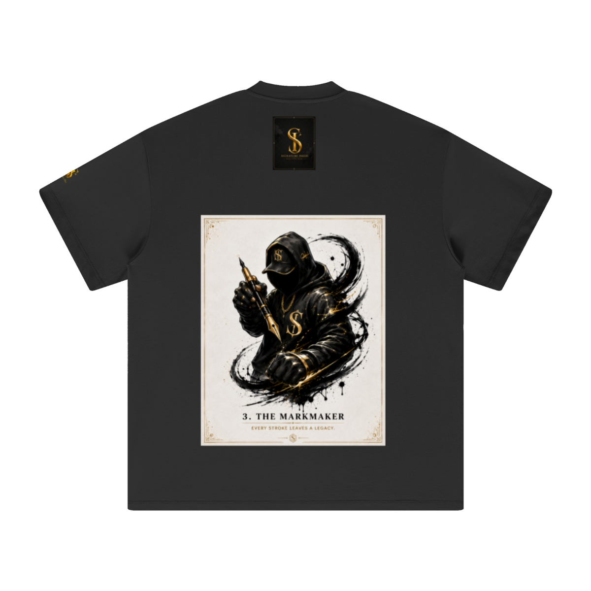 305GSM Unisex FOG Earth-Tone 20-Color Drop-Shoulder T-shirt Black