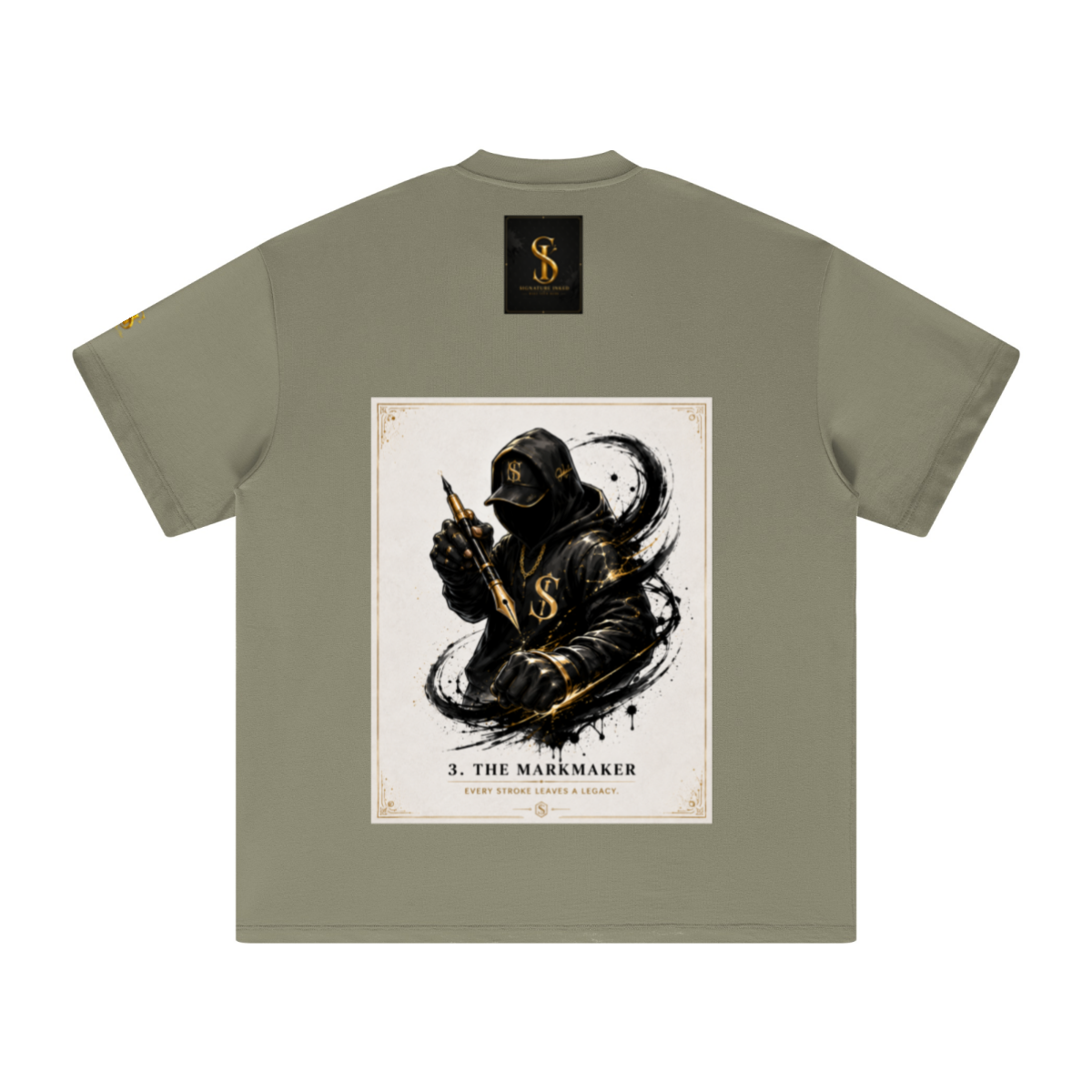 305GSM Unisex FOG Earth-Tone 20-Color Drop-Shoulder T-shirt Light Green