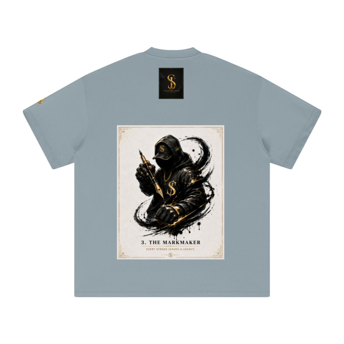 305GSM Unisex FOG Earth-Tone 20-Color Drop-Shoulder T-shirt Haze blue