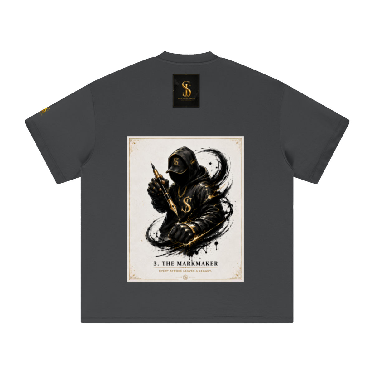 305GSM Unisex FOG Earth-Tone 20-Color Drop-Shoulder T-shirt Dark gray