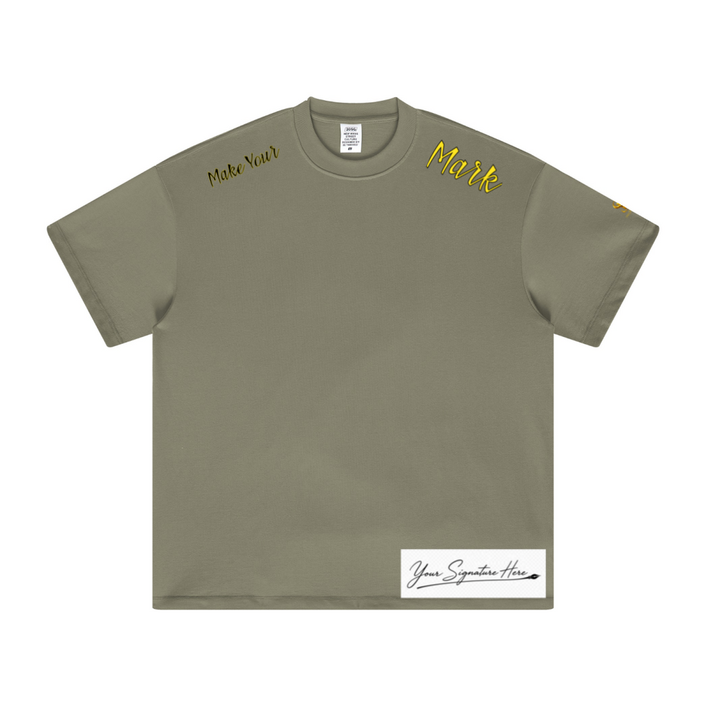 305GSM Unisex FOG Earth-Tone 20-Color Drop-Shoulder T-shirt Light Green